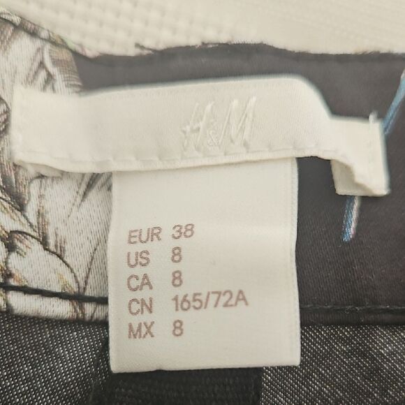 Floral Print Black Leggings - Picture 2 of 16